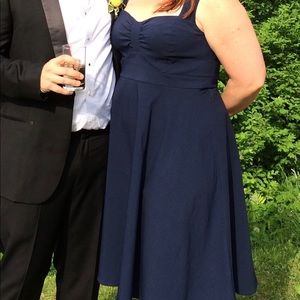 Torrid Fit & Flare Navy Swing Dress